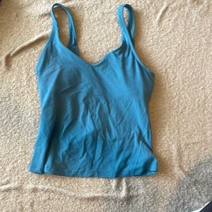 Align waist length tank top Lulu lemon in teal blue / green size 6